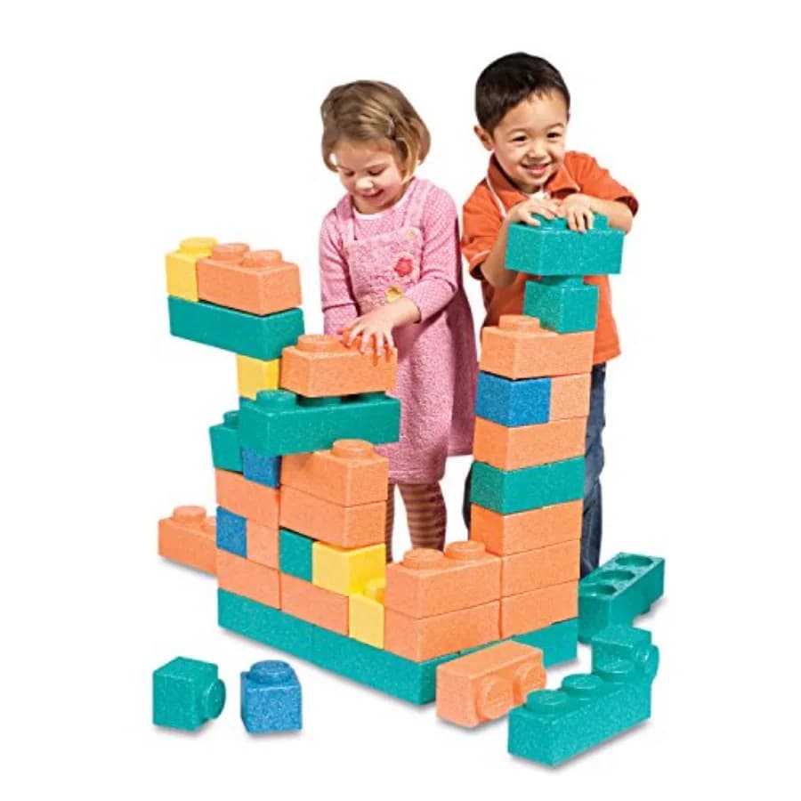Creativity Street Gorilla Blocks Extra Large 66-Piece Building Blocks Set for and Babies