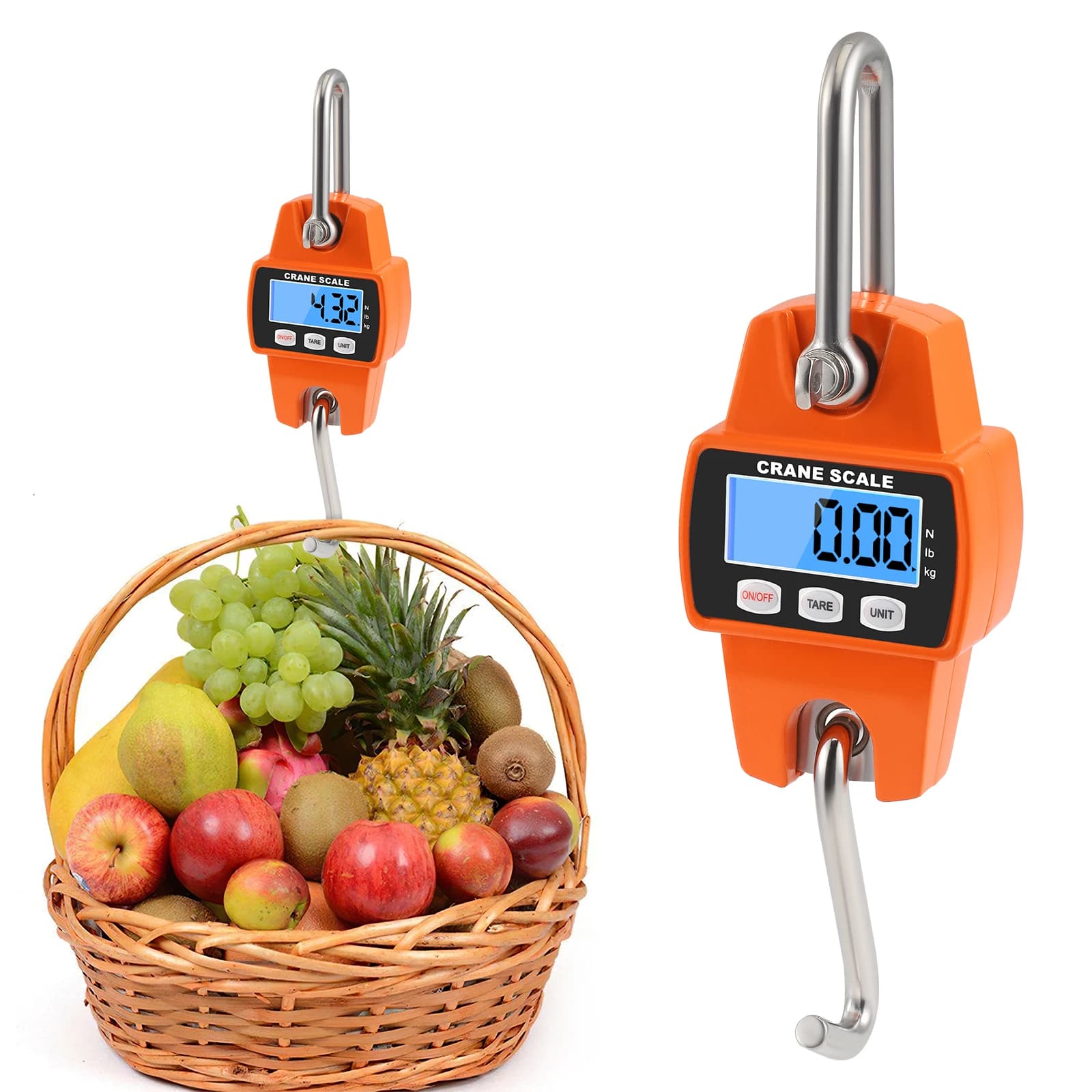 Bilancia digitale per bagagli Bilancia di sollevamento portatile Bilancia industriale 300 kg per valigia Pesca Caccia Bilancia Display LCD