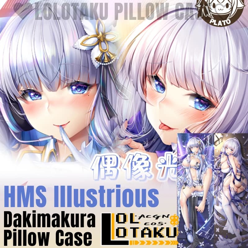 HMS Illustrious Dakimakura Azur Lane Gioco Federa sexy che abbraccia tutto il corpo Fodera per cuscino Federa Biancheria da letto per la casa Decor Regalo