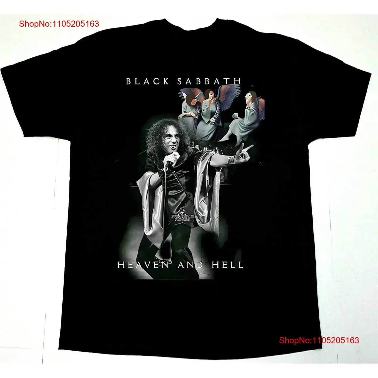 T-shirt ispirata alla Heaven and Hell Band Rock Reprint S 4XL vintage lavato Abiti firmati unisex Top da indossare tutti i giorni allungato