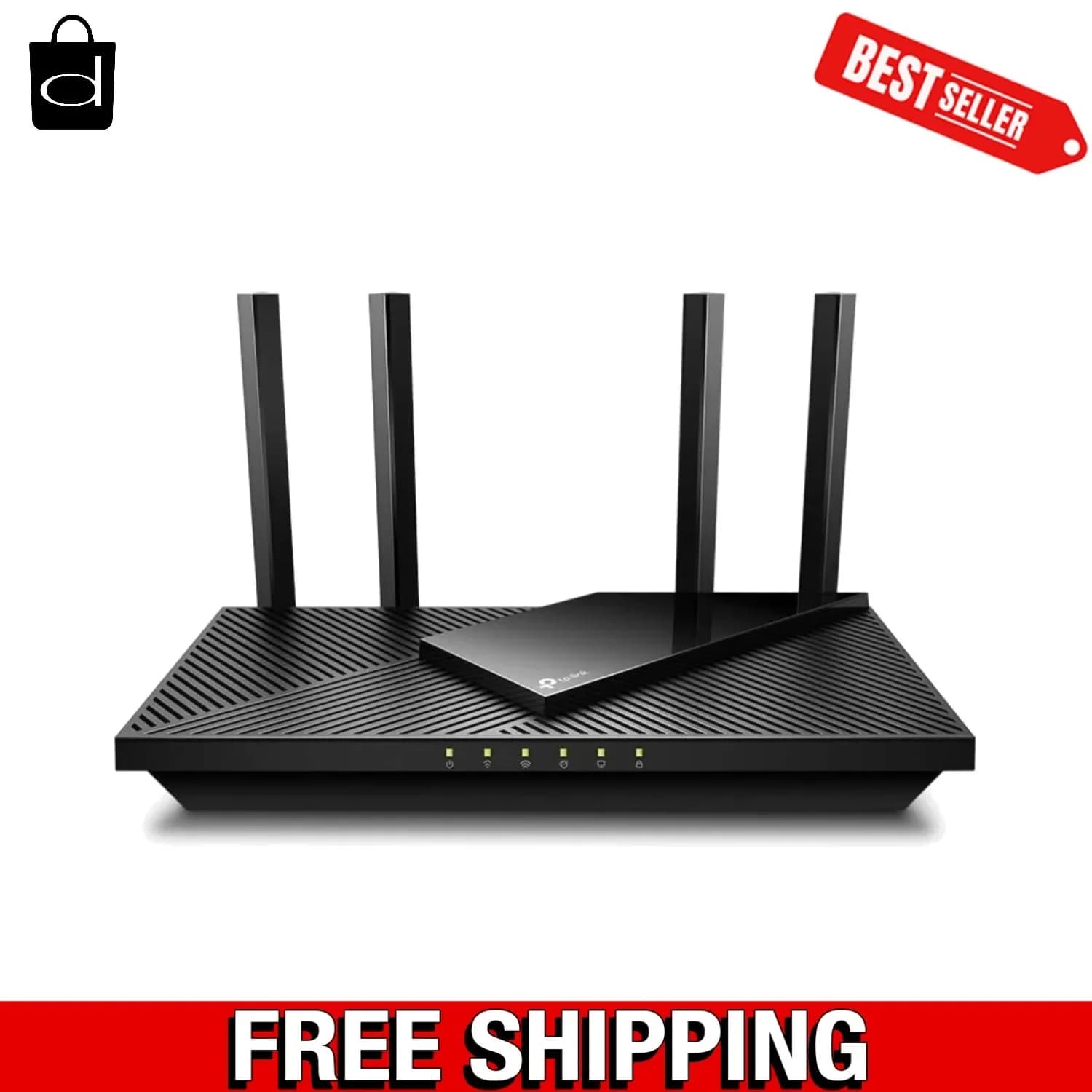 Router WiFi 6 AX1800 ad Alta Velocità con Beamforming e 4 Antenne - Ideale per il Gaming