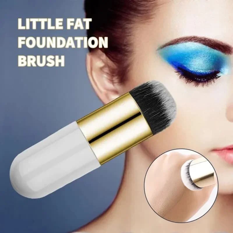 1 Big Brush Piece with Small Head and Mirror for Fondotinta, Fungus Brush for BB Cream, Without Powder Tracks, for Fondotinta Application