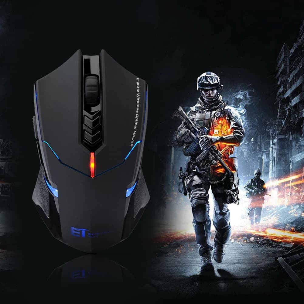 2.4GHz Wireless Mouse Optical Mice with USB Receiver 800-2400 DPI Gaming Mouse 7 Buttons Optical Mouse for Laptop PC Computer