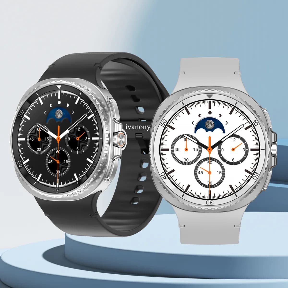 Smart Watch Uomo con lunetta girevole Assistente vocale AI Ricevi chiamate 3ATM Impermeabile Musica remota Orologio da polso con schermo HD da 1,43 pollici