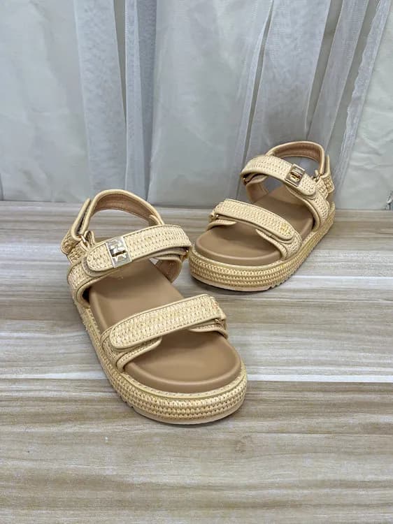 Sandali Casual Slip-On con Tacco Spesso, Comodi e Traspiranti, Punta Rotonda Aperta, Chiusura con Strappo, Leggeri per Uso Quotidiano