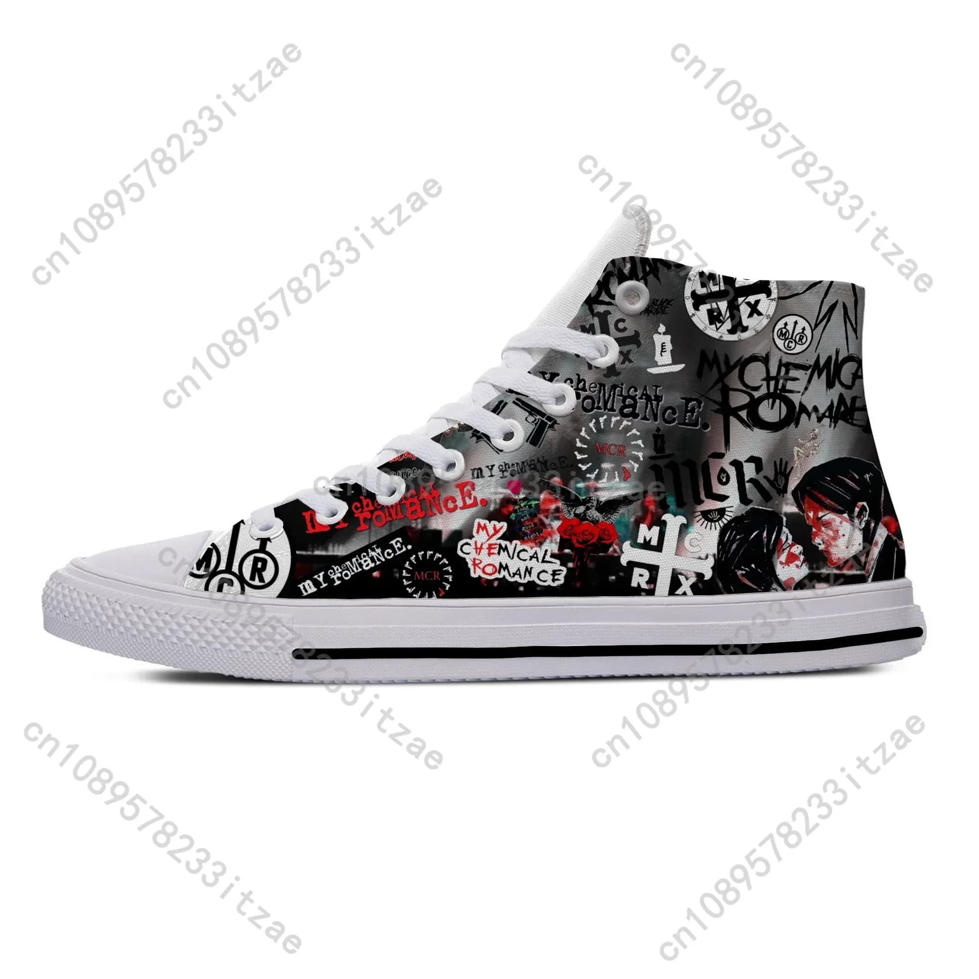 Estate calda My Chemical Romance MCR Rock Band Divertenti scarpe casual Scarpe da ginnastica alte leggere da uomo e da donna Scarpe da tavolo traspiranti