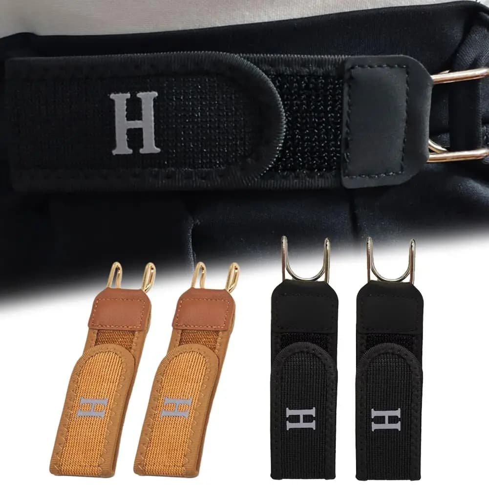 Buckleless Belt Hook Adjustable Metal Hook Elastic Belt Lazy Waist Belt With Velcro Elastic For Outdoor Work