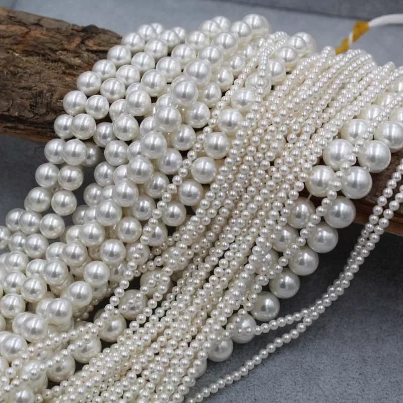 Round AAA High Quality Natural Sea Water shell Beads 2/4/6/8/10mm Loose Spacer Beads for Jewelry Making DIY Necklace Bracelets