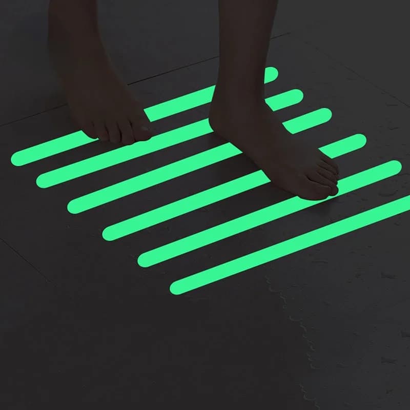 24pcs Bathtub Non-Slip Stickers Luminous Shower Mats For Showers Anti Slip Bath Tub Stickers With Scraper,