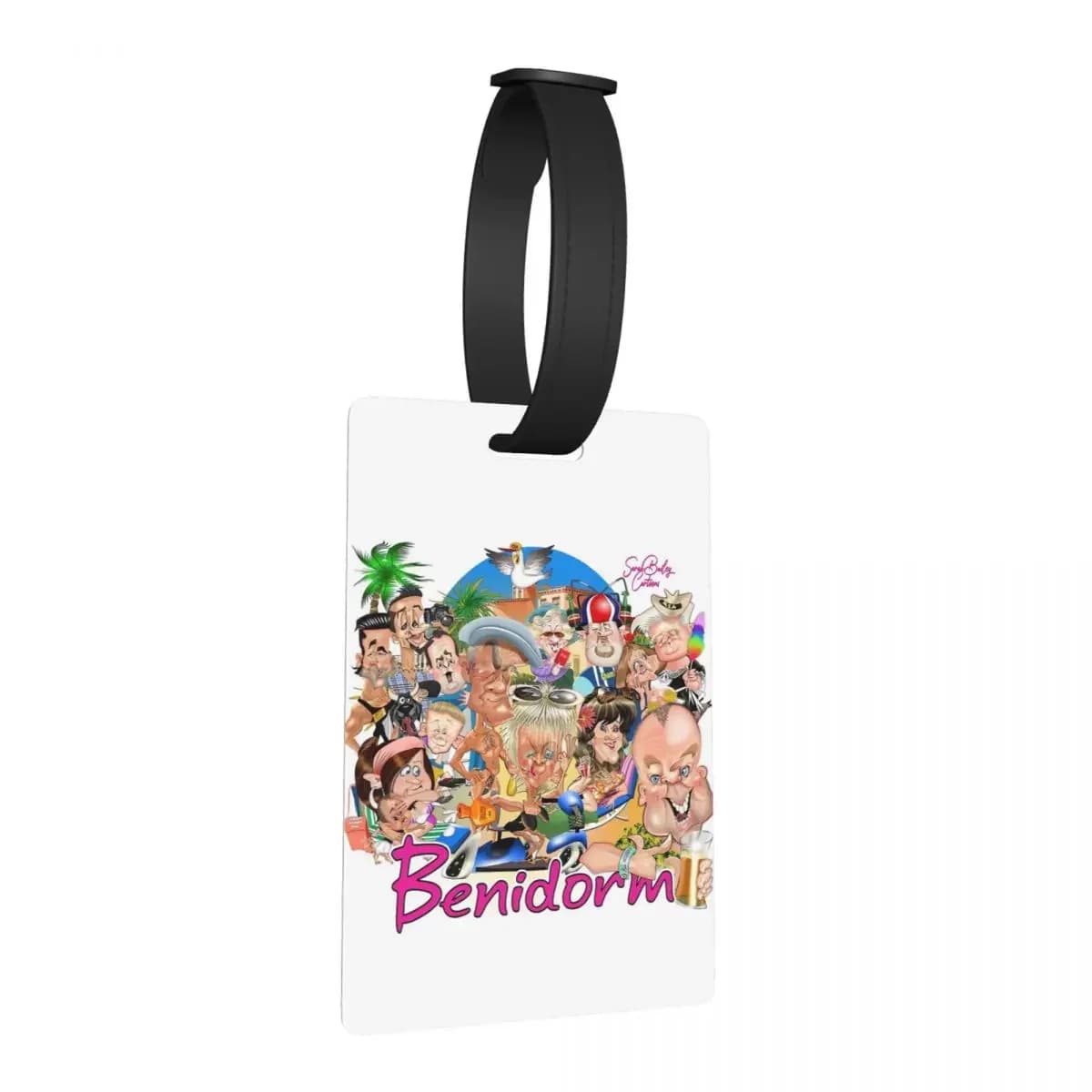 Benidorm! Etichette per bagagli Accessori per valigie Viaggi Simpatico bagaglio Etichetta per imbarco Porta etichette ID Nome Indirizzo