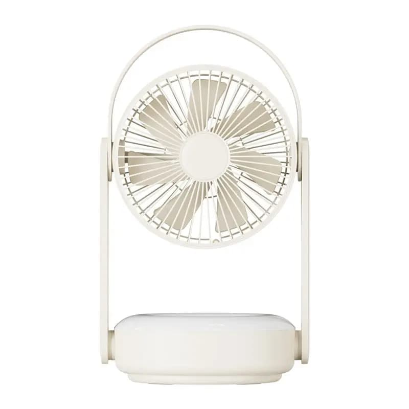 Ventilatore da parete N85R-10000 mAh con luce notturna, senza fori, silenzioso, da tavolo, con ricarica USB