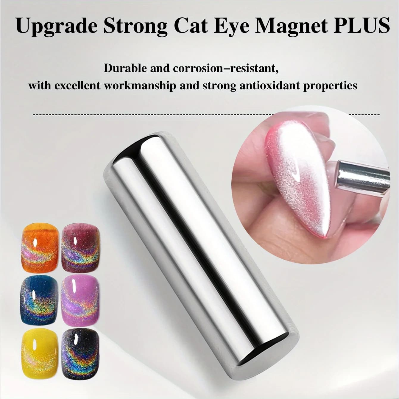 3x0.7 cm Round Nail Art Cat Eye Gel Pen Magnetic Gel 3D Gel Nails Cat Eye Nails Painting Strong Magnet Stick Manicure DIY Tools