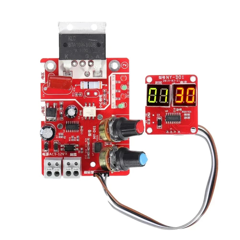Modulo Saldatrice a Punti 100A/40A con Display Digitale, Pannello di Controllo Regolabile per Saldatura a Punti, Accessori Fai-da-Te per Batterie