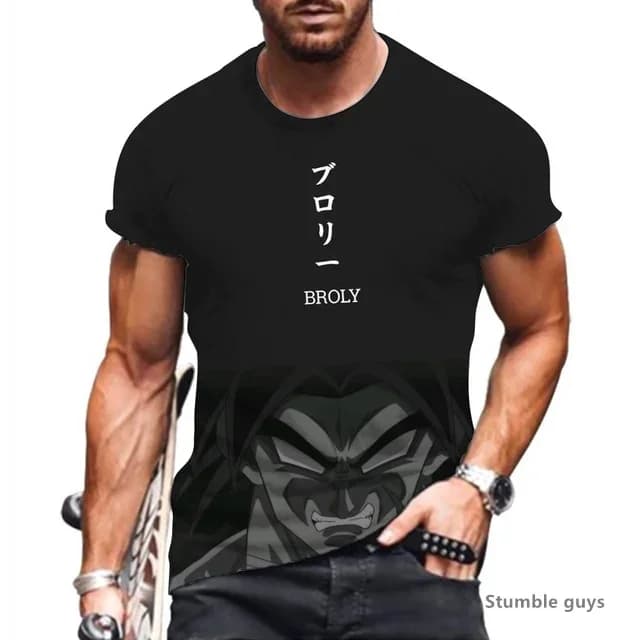 T-shirt Estiva da Uomo per Allenamento in Palestra, Maglietta Dragon Ball Goku, T-shirt Traspirante Kakarot Vegeta Super Saiyan