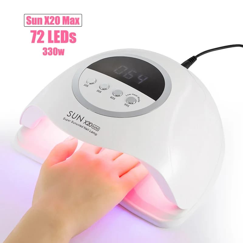 SUN X20 MAX UV LED lampada per unghie lampada professionale per asciugare le unghie per Manicure 72 LED asciugatrice per smalto Gel con infrarossi automatici