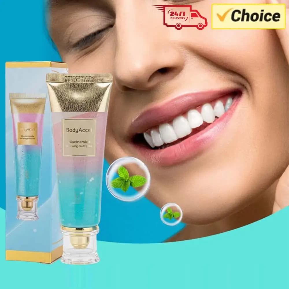 Dentifricio Sbiancante al Niacinamide 100G con Cura Naturale Delicata, Rinfresca l'Alito per Denti Sensibili