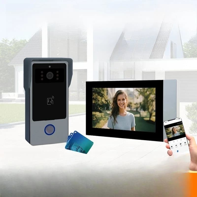 Campanello video intelligente con telecamera, videocitofono con schermo per la casa