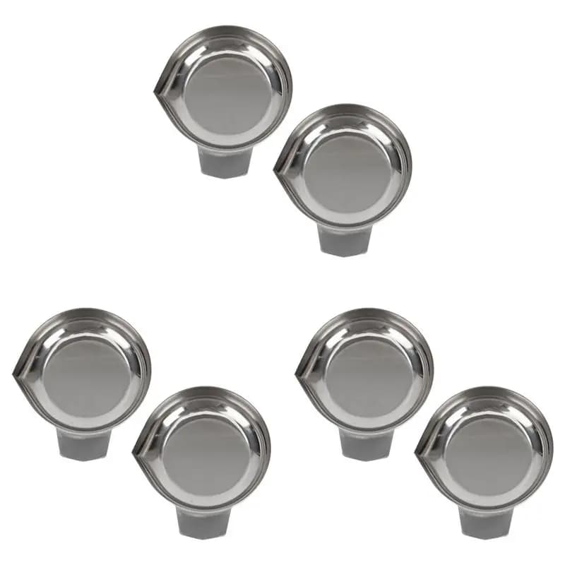 ABBY-Weigh Boats Scale: Set of 6 Stainless Steel Peasing Jars, Libra Plates, Laboratory Containers, Peas Trays