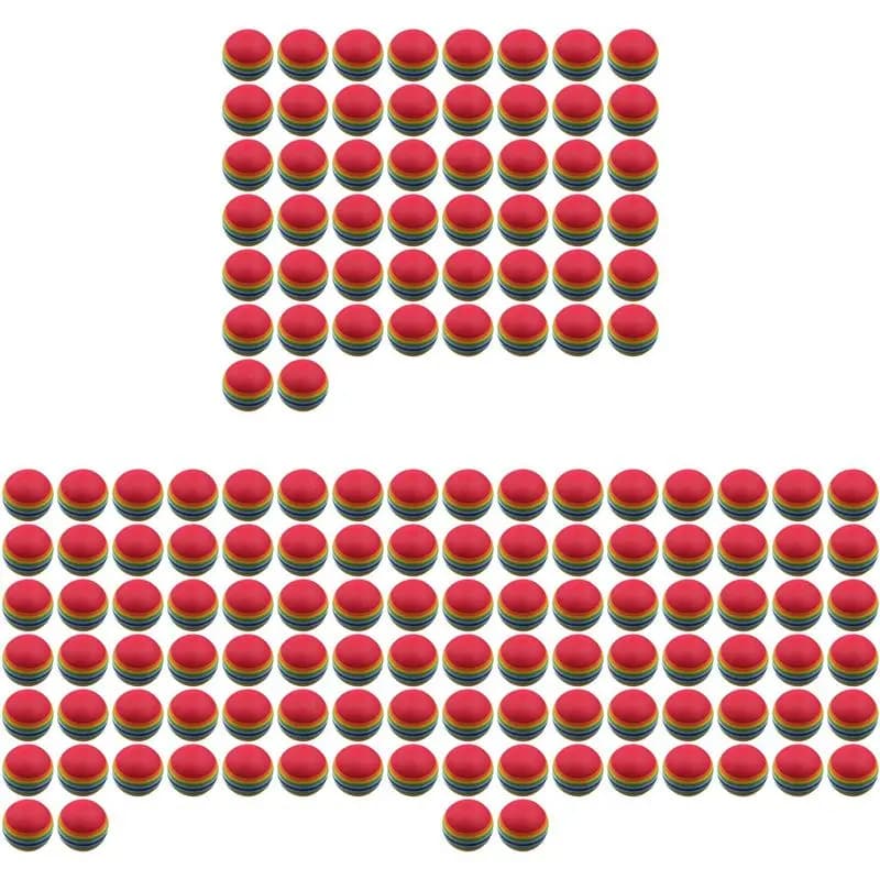 A89E-150Pcs Golf Swing Training Aids Indoor Practice Sponge Foam Rainbow Balls