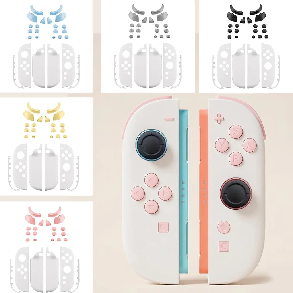 Guscio di Ricambio per Nintendo Switch 2 Joycon Bianco Set Completo, Scocca Controller per NS2 Switch Joycon 2 Set di Ricambio