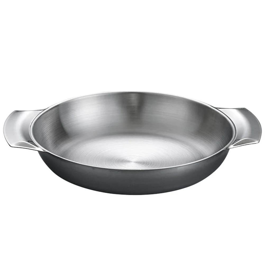 18 centimetri 20 centimetri In Acciaio Inox Pentola A Secca Doppio Orecchio Coreano Frutti di Mare Pan Fondo Piatto Pentola Utensili Da Cucina Per Il Ristorante