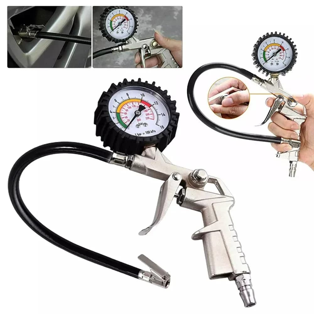 Manometro per pneumatici con display digitale da 220 PSI Manometro per pistola per pressione pneumatici ad alta precisione Monitoraggio manometro per auto moto