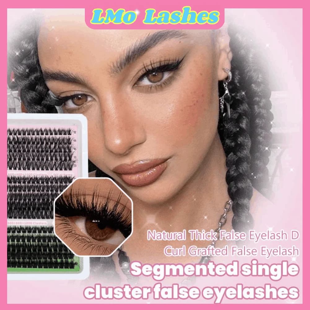 15row FAI DA TE 5D Fluffy Lash Cluster 60D-200D Ciglia Spesse Cluster Ciglia Individuali Wispy Cluster Ciglia Coreano Ciglia Finte