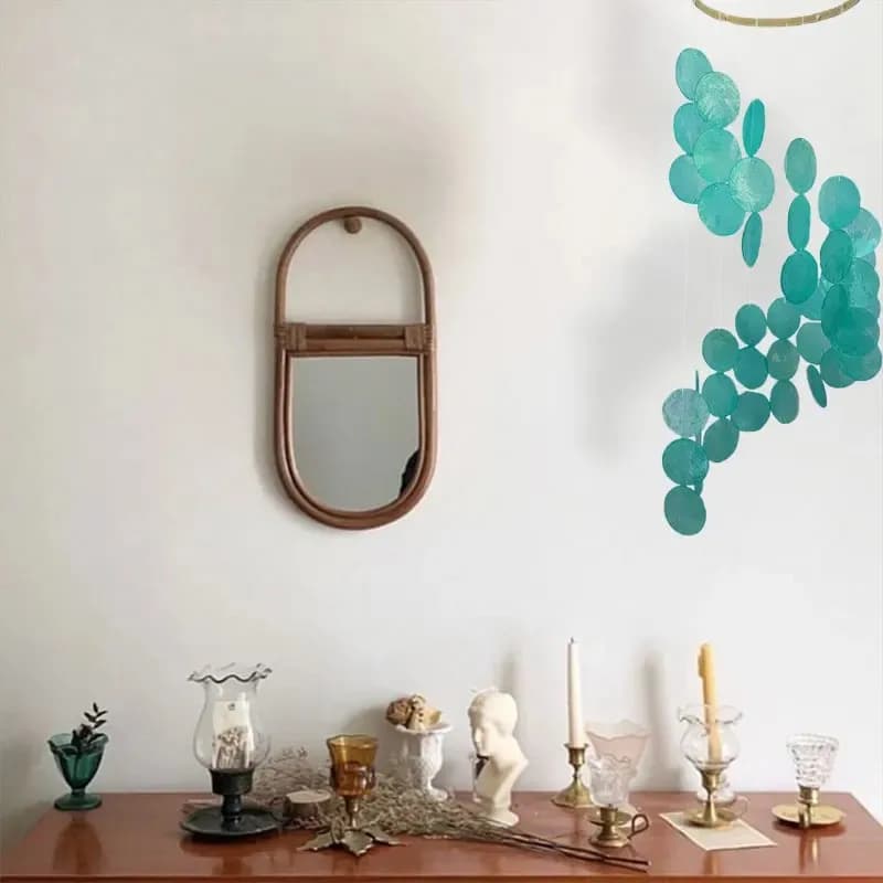 natural shell wind chimes creative dream catcher craft outdoor yard welcome guest decoration bedroomonly wind chime pieces