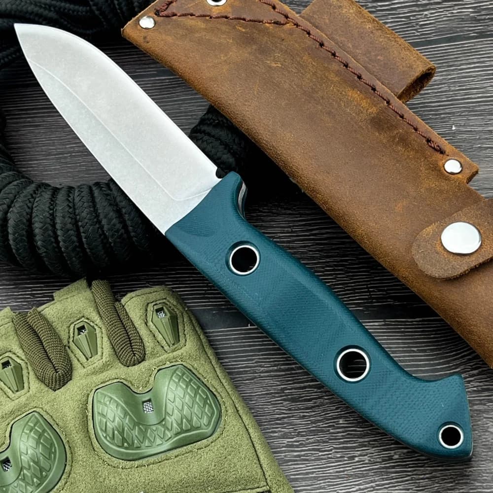Multipurpose knife EDC 162 in Lama Fissa, Kitchen knife, Fruit knife, Open and Fishing Adventure Rescue Tool with Fodero K