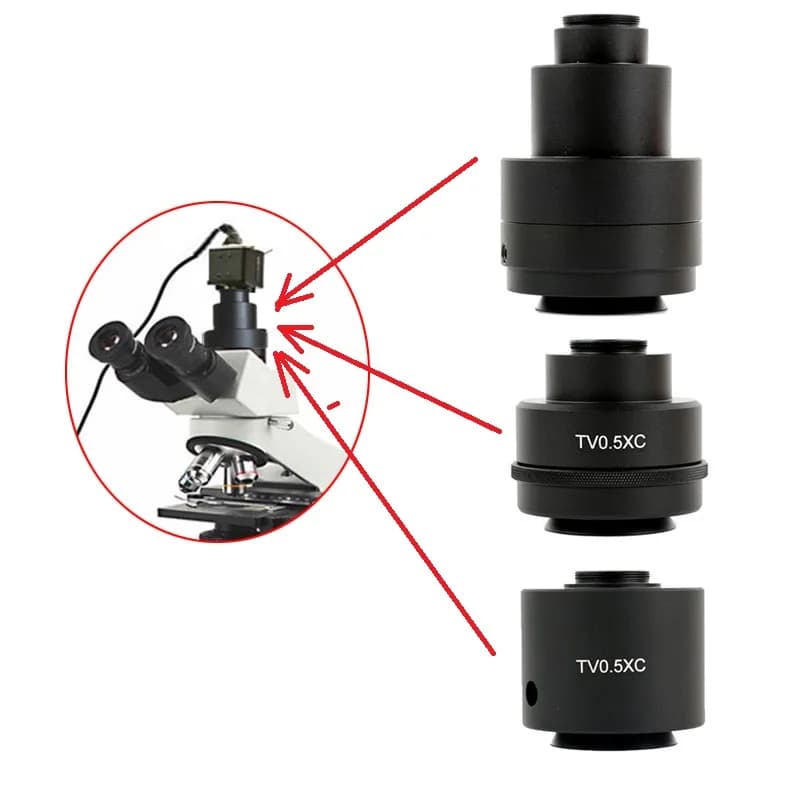 0.5x 1x Connettore 41.8mm A C-Moun Adattatore per fotocamera per microscopio trinoculare per Olympus CX31 BX53 CX BX MX STM SZX IX GX GX41 Series