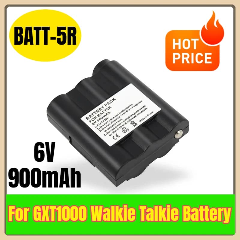 Batteria walkie-talkie 6V 900mAh BATT-5R per GXT1000 GXT1050 GXT850 GXT860 GXT900 GXT950 BATT-5R BATT5R AVP7GXT