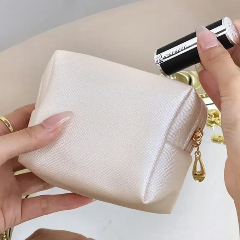 Mini borse per il trucco per borsa Borsa per cosmetici in PU Borsa da toilette impermeabile Borsa per trucco da viaggio Rossetto Custodia per cosmetici Organizzatore da viaggio