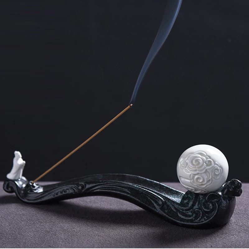 YXY LED Stick porta incenso illuminazione bruciatore di incenso in ceramica Zen Home Decor ornamenti Tearoom Base di incenso