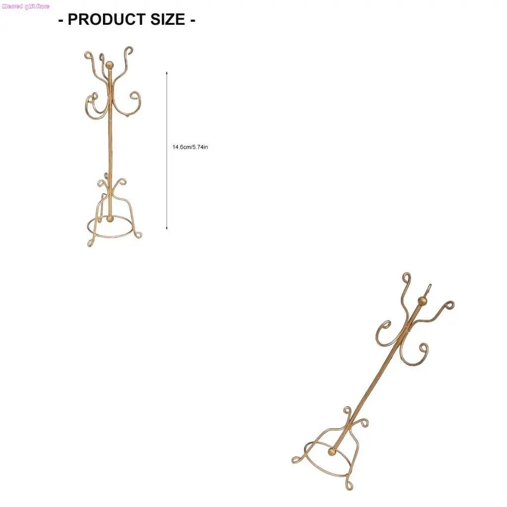 D0JC Easy Assembly Dollhouses Clothes Hanger Retro Iron Design Coat Rack For 1/12 Scale Miniature Bedroom Display Decoration