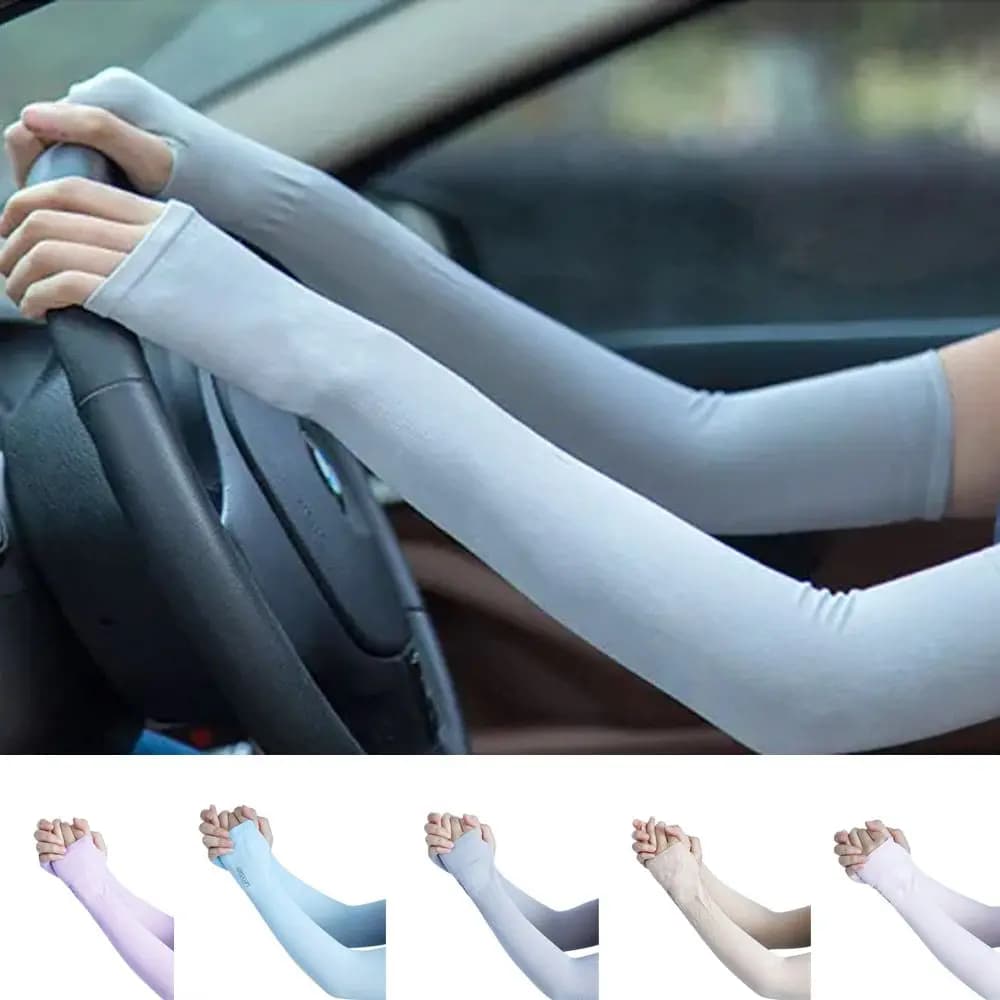 Mosquitoes Long-sleeved Glove Women Sunscreen Sleeves Sun Protection Gloves Half Finger Sleeves Sun UV Protection Hand Cover