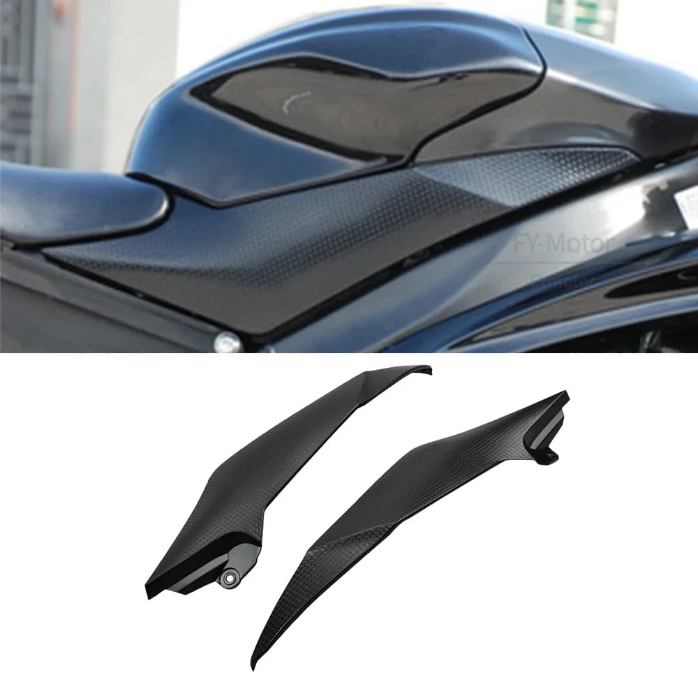 Coperture laterali del serbatoio del gas del motociclo Pannello nero non verniciato Carena adatta per Yamaha YZF R6 2008 2009 2010 2012 2013 2014 2015