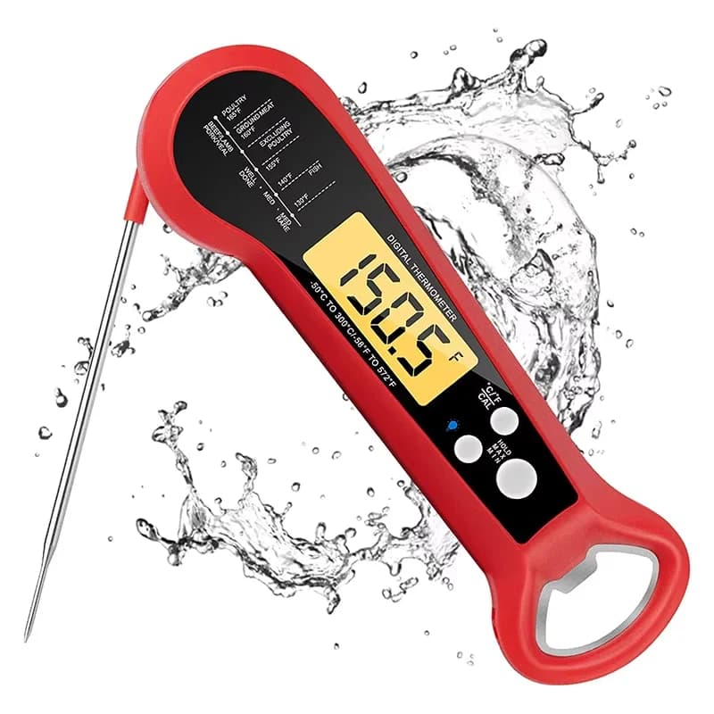 LMETJMA Digital meat thermometer Digital reading meat thermometer with probe Food thermometer for cooking JT-124