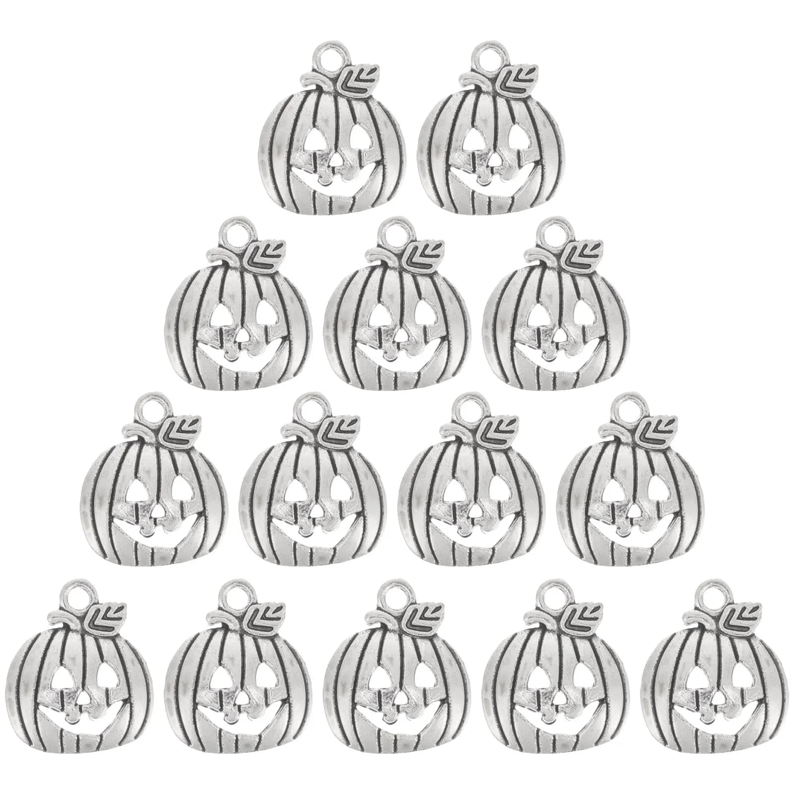 100 Pezzi Ciondoli a Forma di Zucca in Lega per Creazione Gioielli Fai da Te, Collane, Bracciali, Orecchini, Portachiavi, Cavigliere, Scrapbooking, Cosplay