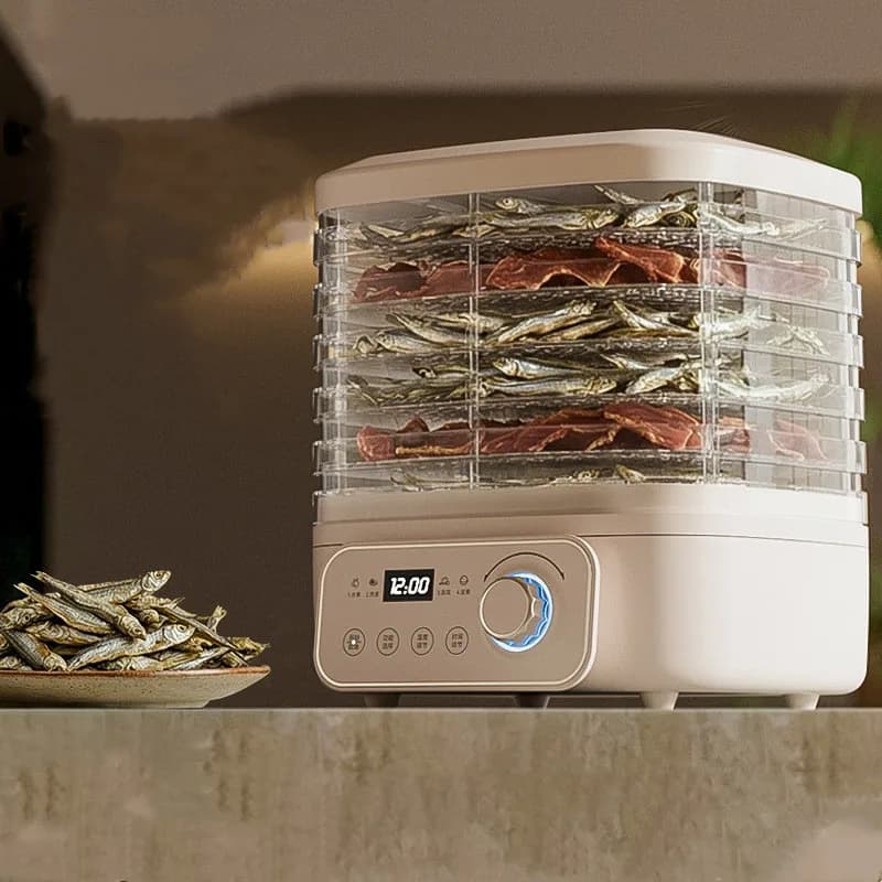 Essiccatore Alimentare Intelligente da 230W, 3/6 Strati, Visibile, per Uso Domestico, con Controllo della Temperatura, per Frutta Essiccata, Carne per Animali Domestici, Essiccatore ad Aria, Liofilizzatore per Alimenti
