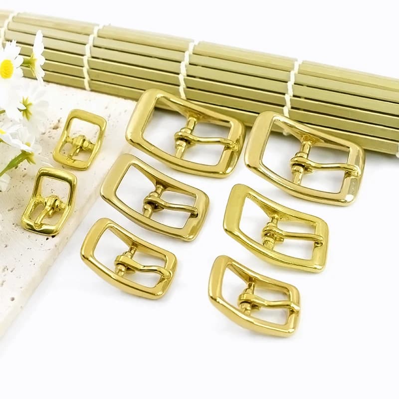 2/5 Pezzi Fibbia a Perno in Ottone Massiccio 13-25mm, Fibbie per Cinture in Metallo, Regolatore per Collare per Cani, Chiusura a Rullo, Gancio per Cinghie, Accessori Fai da Te