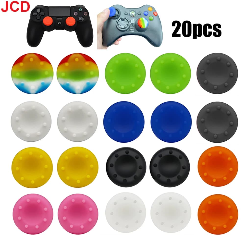 JCD 20 PCS Analogico Thumb Stick Grip Cover Per PS5 PS4 Controller di Gioco Thumbsticks Caps Per Xbox One Elite 360 one S Series X S