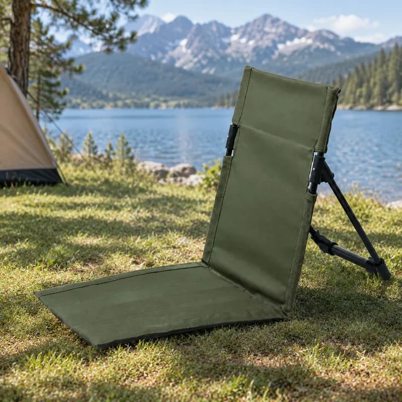 Lightweight Foldable Camping Seat Made of Aluminum Alloy, Ideal for Travel, Beach, and Fishing Use