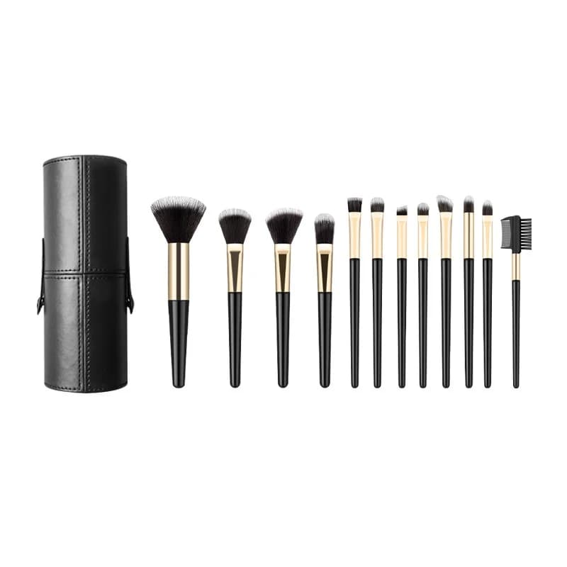 Brush 10pcs Foundation Brush Suitable for Powder Blusher Eye Shadow Repair Powder Cosmetics Black Beauty Tools