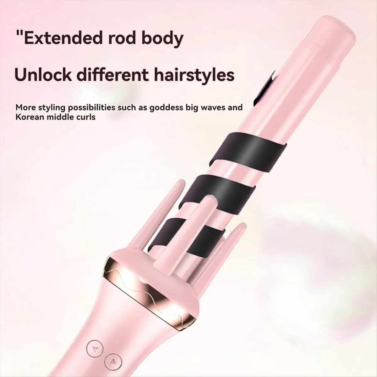 * Professional rotary curling iron A14E Iron curling hair completely automatic without damage, automatic curling iron with long-lasting styling (EU)