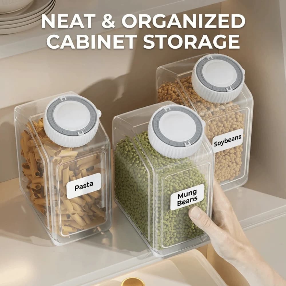 Thickened Sealed Jars Leak-Proof Transparent Storage Box Moisture Proof Bug Proof Grain Storage Container Kitchen
