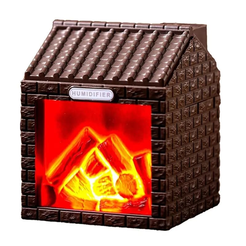 Umidificatore a nebbia fredda ABBO-Cool, mini caminetto alimentato tramite USB con luce fiamma e spegnimento automatico, portatile per camera da letto, ufficio, viaggi