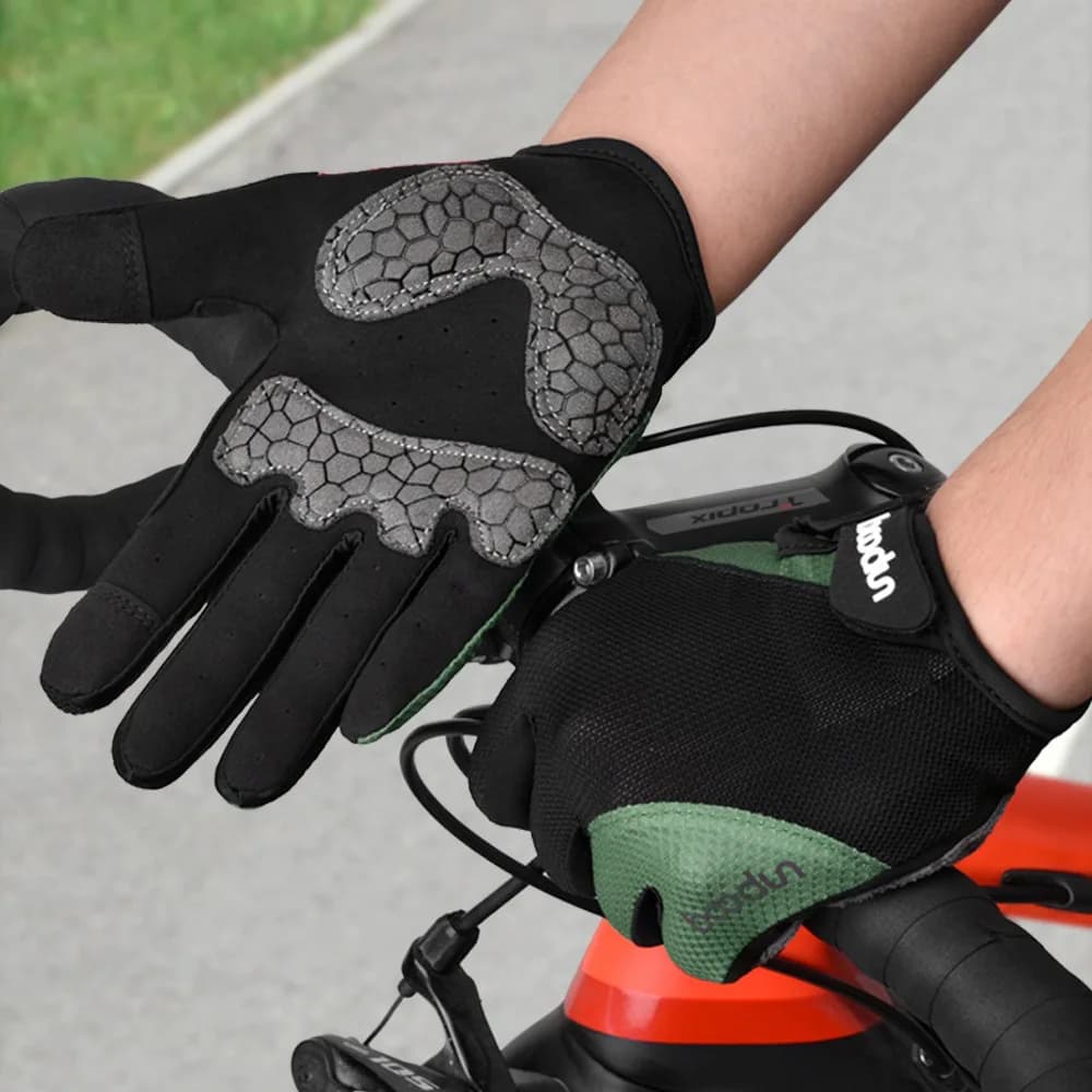 Guanti da bicicletta con dita lunghe impiombati Bodon Cycling, guanti per sport all'aria aperta, dito intero