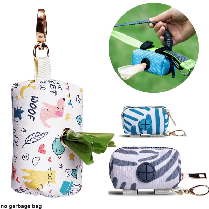 Dispenser portatile per sacchetti di cacca per cani, dispenser per sacchetti di rifiuti per animali domestici, per passeggiate all'aperto, dispenser per rifiuti per cani, prodotti per la pulizia