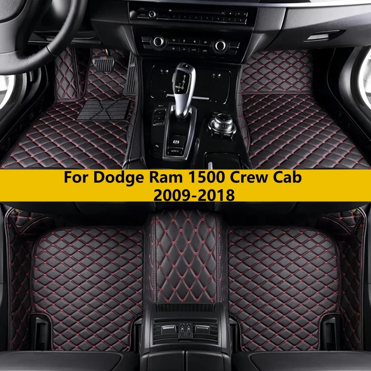 Tappetini per auto adatti per Dodge Ram 1500 Crew Cab 2009 2010 2011 2012 2013 2014 2015 2016 2017 2018 Accessori interni per auto