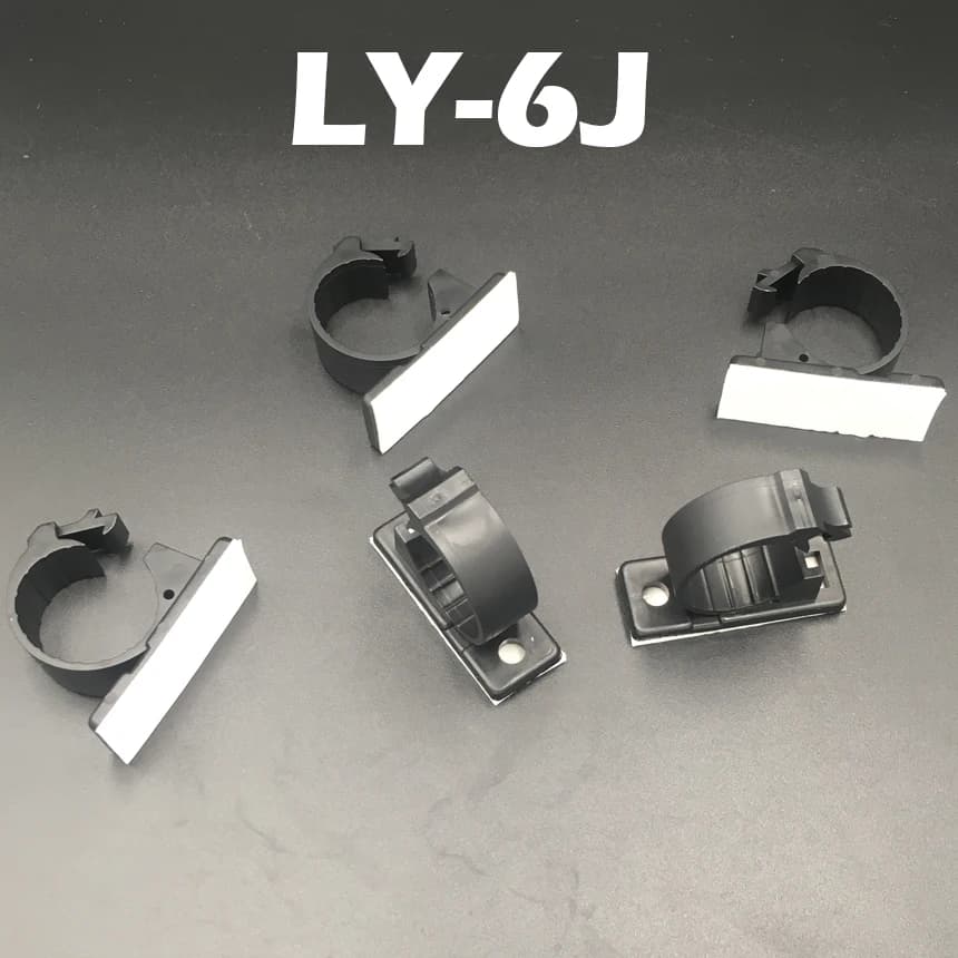 40 pz LY-6J 7.5mm Dia Auto Adesivo Case Del Computer Vite Fissa Montaggio Base Staffa Supporto di Gestione del Cavo Cablaggio Morsetto cavo clip